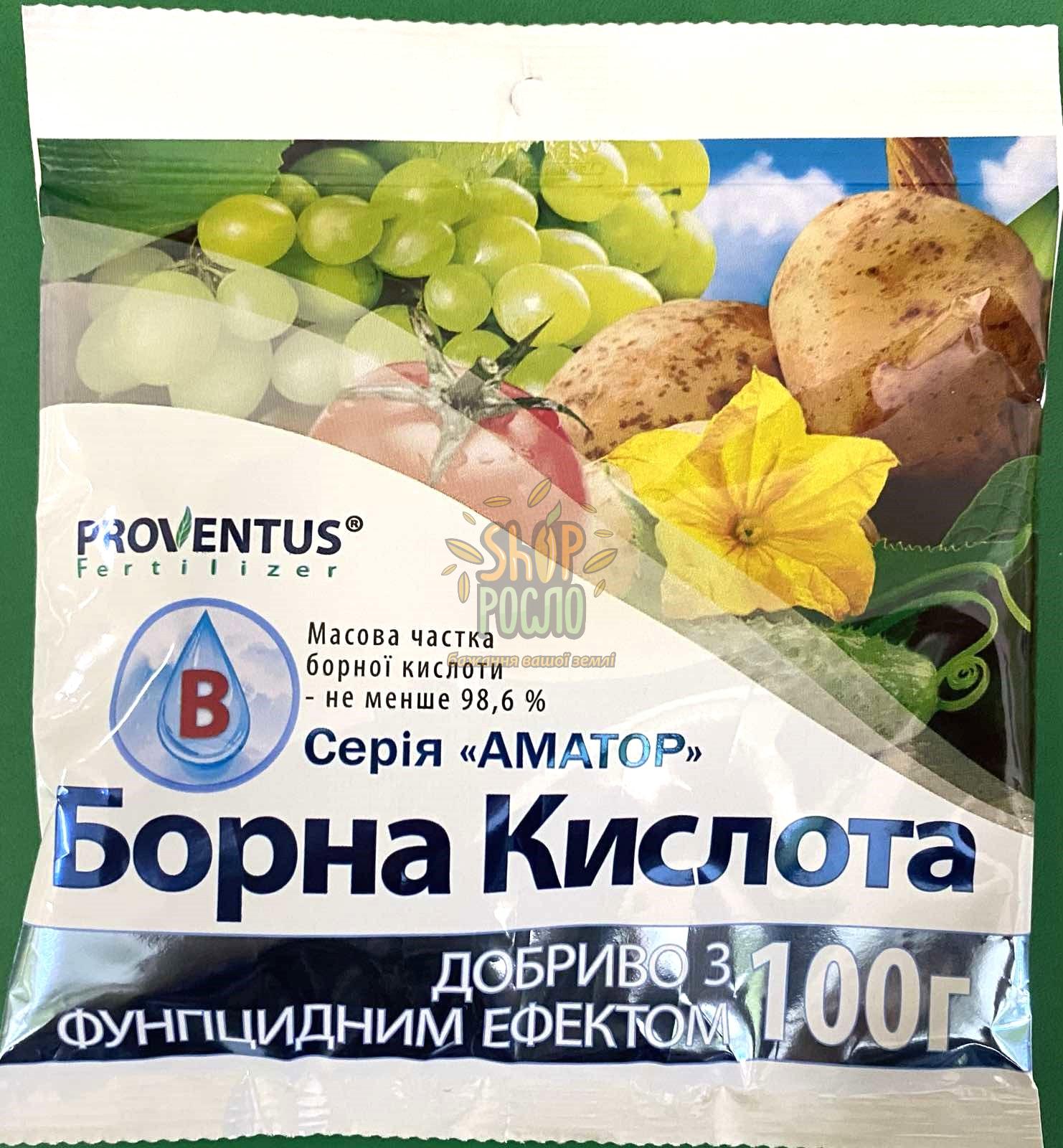 Борная кислота, минеральное удобрение,  тм "Провентус" , 100 г
