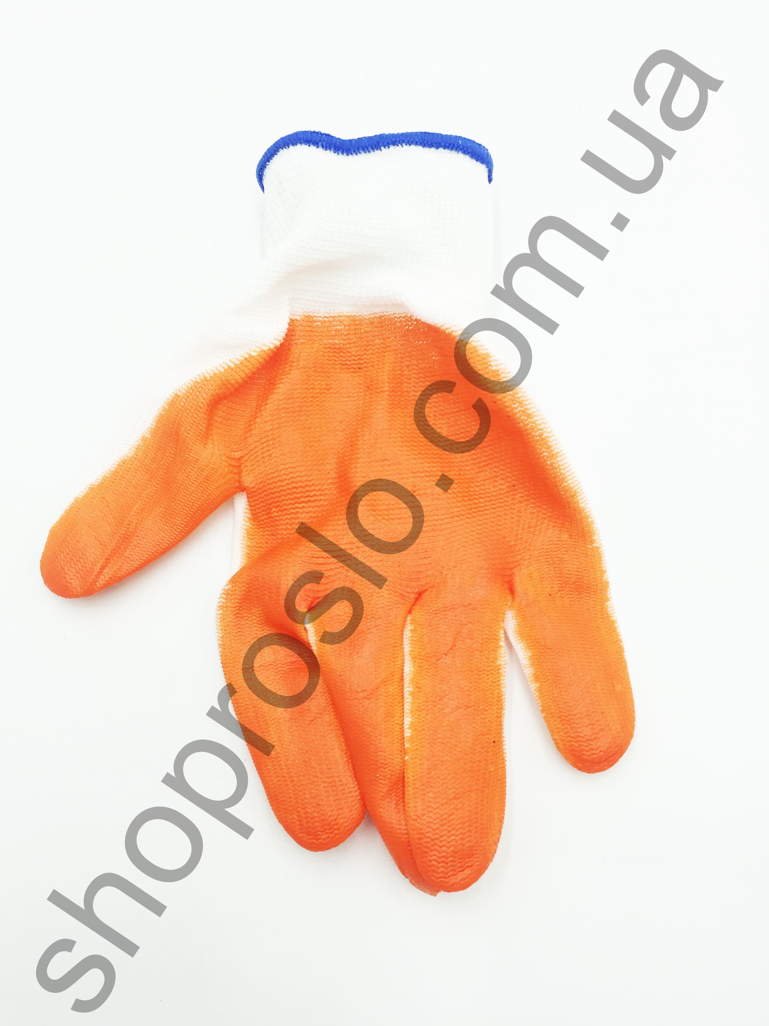 Перчатки латексная пропитка оранжевые (Вампирка), размер 10, (Китай)