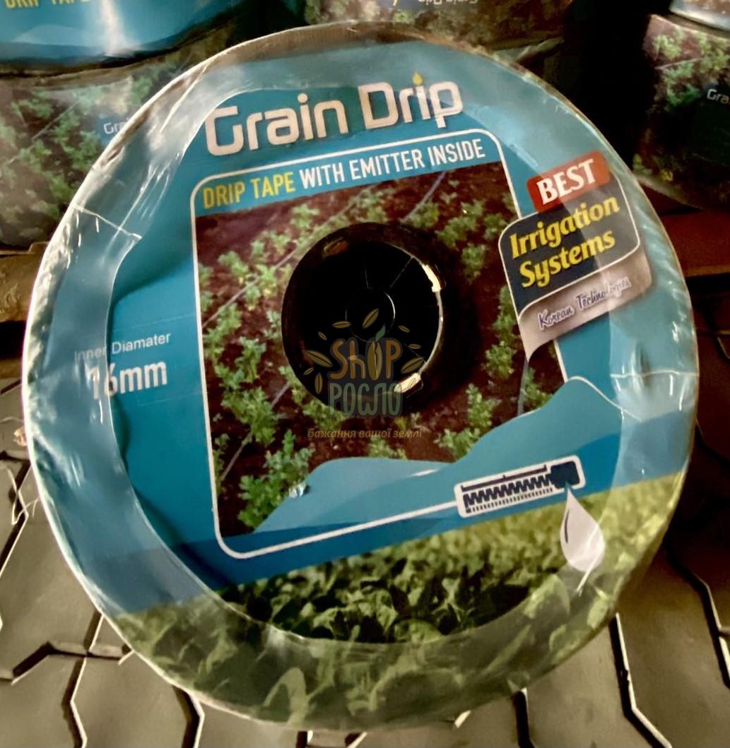 Крапельна  стрічка 8 mil/20 см, водовилив 1,38 л/г, емітерна, 2500 м."Grain Drip" (Корея)