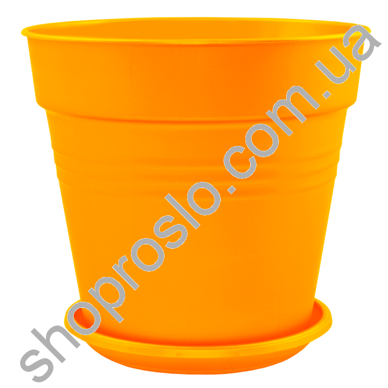 Вазон с подставкой "Глория" оранжевый, 11*10,2 см, (Украина)