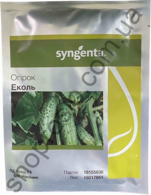 Семена огурца Эколь F1, ранний гибрид, партенокарпический,корнишон "Syngenta" (Швейцария), 500 шт