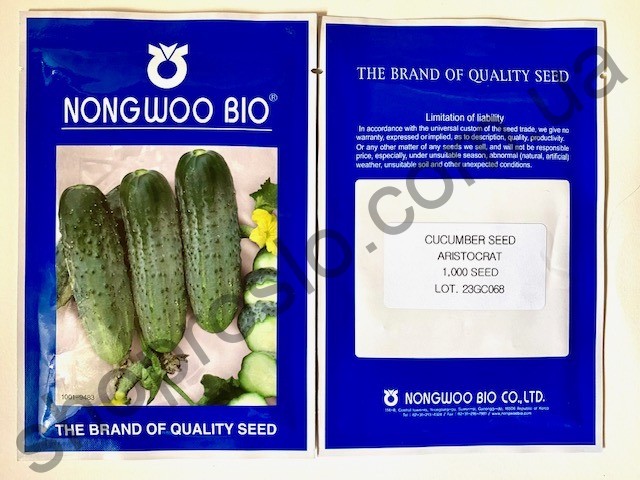 Семена огурца  Аристократ  F1, ранний гибрид, партенокарпический, NongWoo Bio (Корея) , 1 000 шт