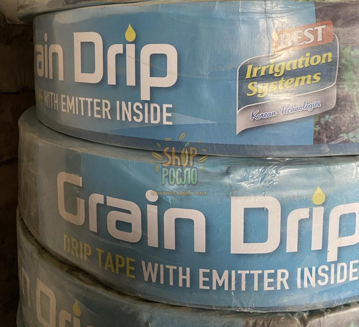 Капельная лента Grain Drip (Корея) 8 mil/20 см, водовылив 1,38 л/ч, эмиттерная, 500 м