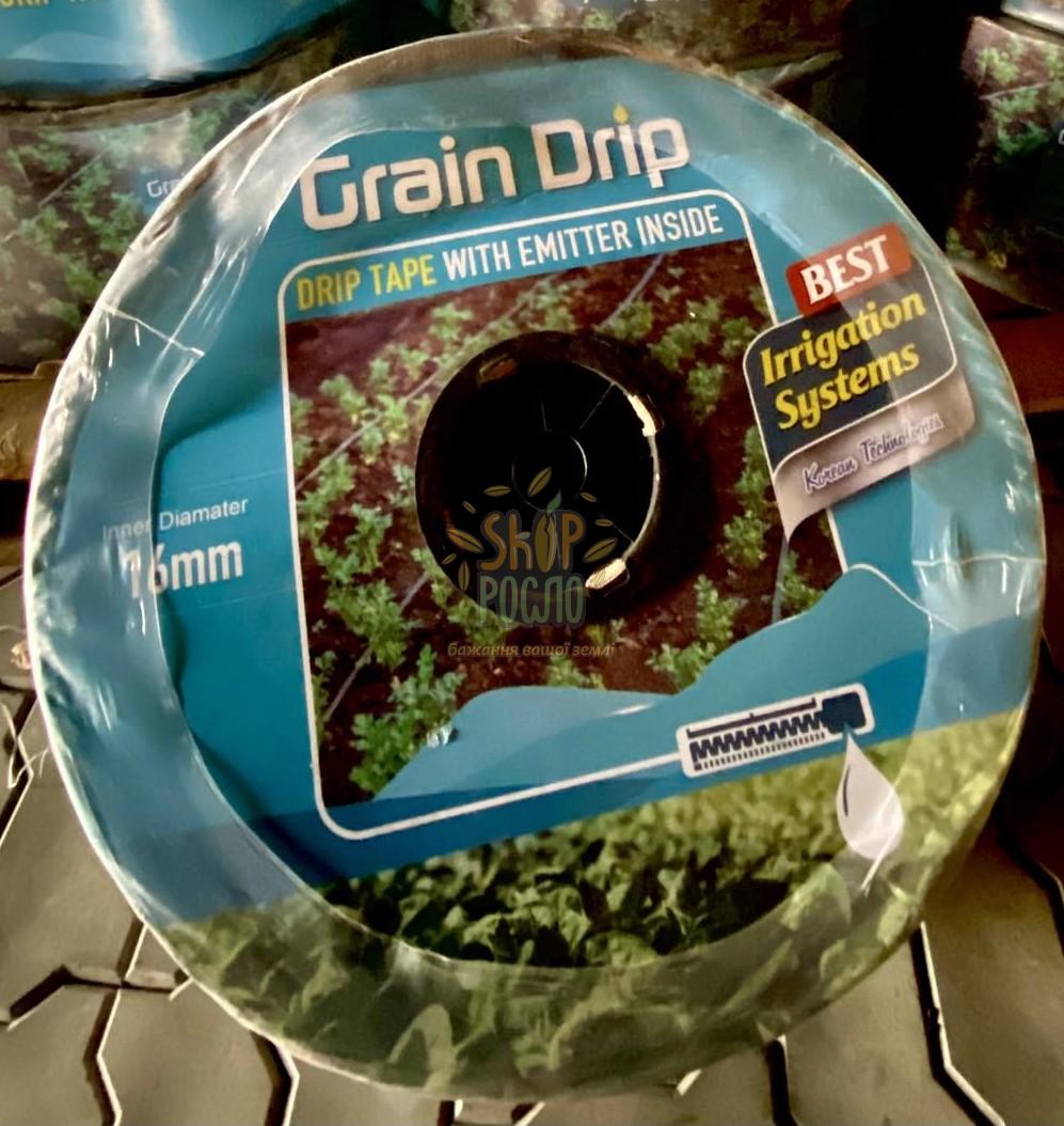 Капельная лента 6 mil/20 см, водовылив 1,6 л/ч,эмиттерная, 3000 м.NEW "Grain Drip" (Корея)