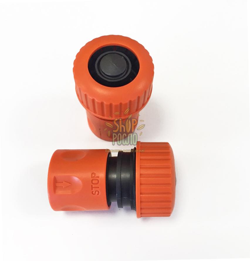 Коннектор для садового шланга 3/4" Verano 3/4", помаранчевий (Україна)