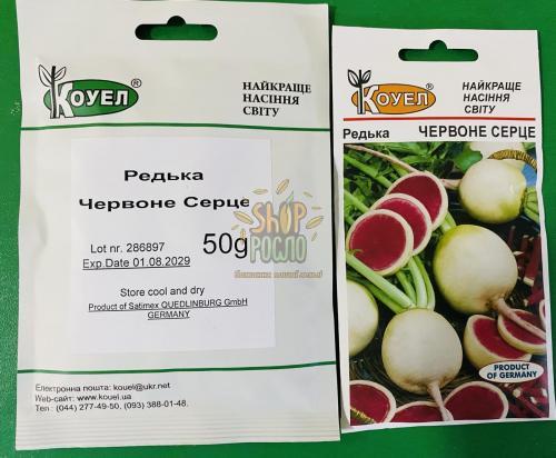 Семена редьки дайкон Красное сердце, ранний сорт, красно-розовая, "Satimex" (Германия), 50 г
