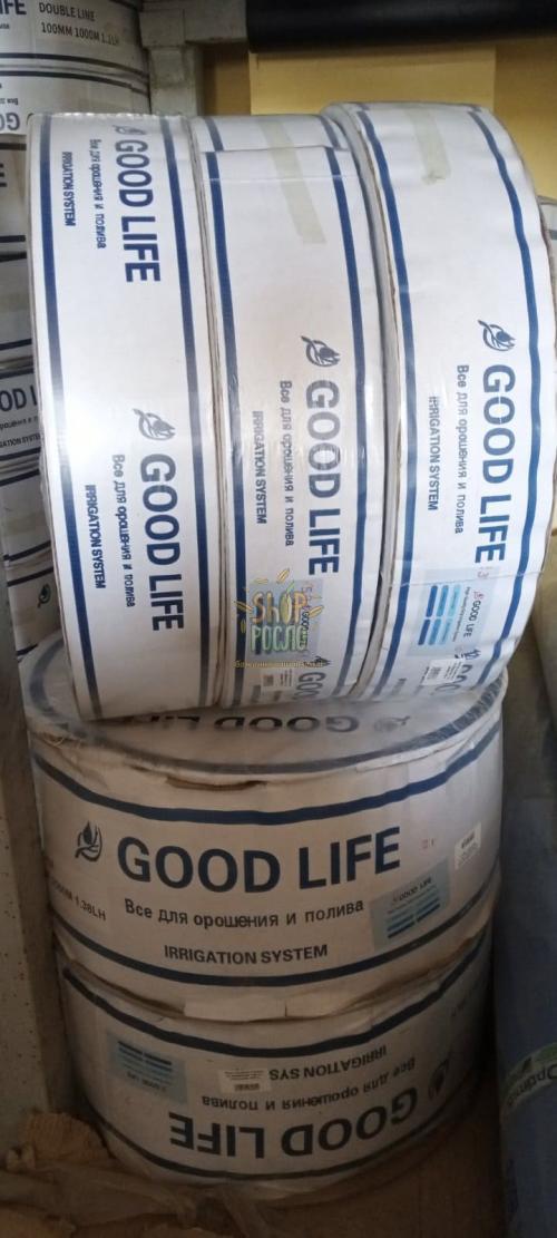 Капельная лента 8 mil/20 см, водовылив 1,38 л/ч, эмиттерная, 2500 м. "Good Life"(Корея)