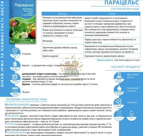 Фунгіцид Парацельс, ТОВ "Сімейний сад" (Україна), 4 мл