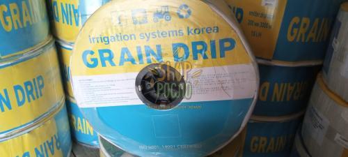 Крапельна  стрічка 6 mil/20 см, водовилив 1,6 л/г, емітерна, 3000 м. жовта "Grain Drip" (Корея)