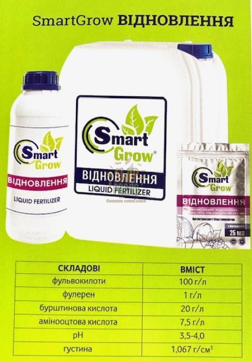 Смарт Гроу Відновлення, органо-мінеральне добриво, Agro Optima, 1 л