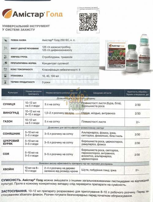 Фунгіцид Амістар Голд, "Syngenta" (Швейцарія), 10 мл