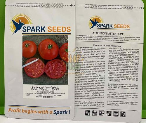 Насіння томату 1504 F1, середньоранній кущовий гібрид, "Spark Seed" (США), 500 шт