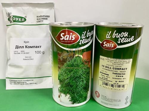 Насіння кропу Діл Компакт , кущовий сорт, "Sais" (Італія), 20 г