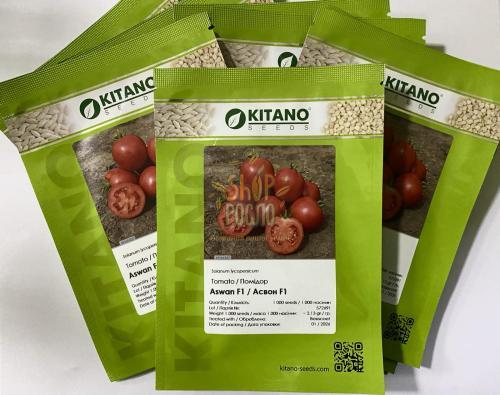 Насіння томату  Асвон F1, детермінантний ранній гібрид, "Kitano Seeds" (Японія), 50 шт (Фас)