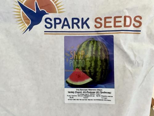 Арбуз Ау Продюсер, среднеспелый сорт, Spark Seeds (США), 500 г