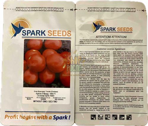 Насіння томату  1855 F1, ультраранній гібрид,  "Spark Seeds"  (Голландія), 5 000 шт