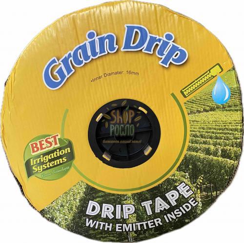 Капельная лента Grain Drip (Корея) 7 mil/10 см, водовылив 1,38 л/ч, эмиттерная, 1000 м