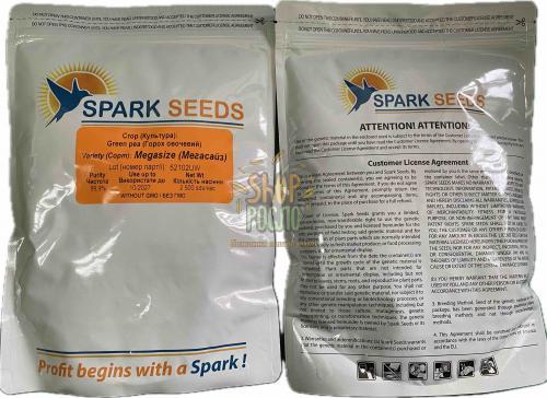 Насіння гороху Мегасайз,ранній сорт, "Spark Seeds " (США), 2 500 шт