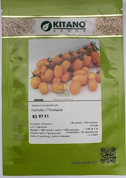 Семена томата КС 97 F1 / КS 97 F1, черри,индет.ранний желтый, сливка, "Kitano Seeds" (Япон, 100 шт