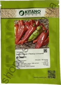 Семена перца КС 2458 F1 / KS 2458 F1, ранний тип капия гибрид, Kitano Seeds (Япония), 100 шт