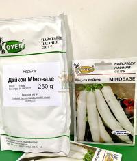 Семена редьки дайкон Миновазе, среднеспелый сорт, белая, "Коуэл" (Германия), 250 г