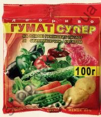 Гумат Супер, органо-минеральное удобрение, "Агроника" (Украина), 100 гр
