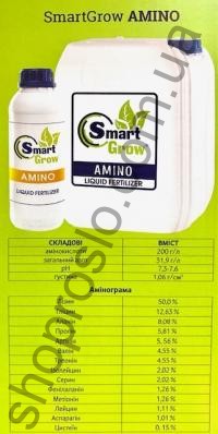 Смарт Гроу Амино, органо-минеральное удобрение, Agro Optima, 1 л